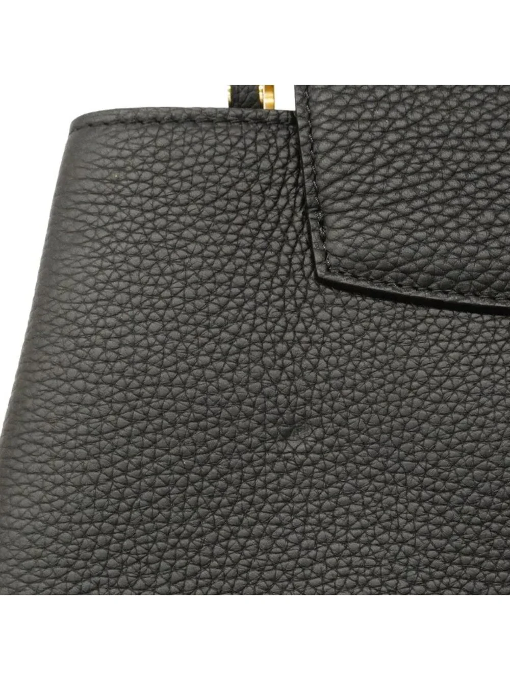 Louis Vuitton Handbag Taurillon Capucines MM Black 2-Way